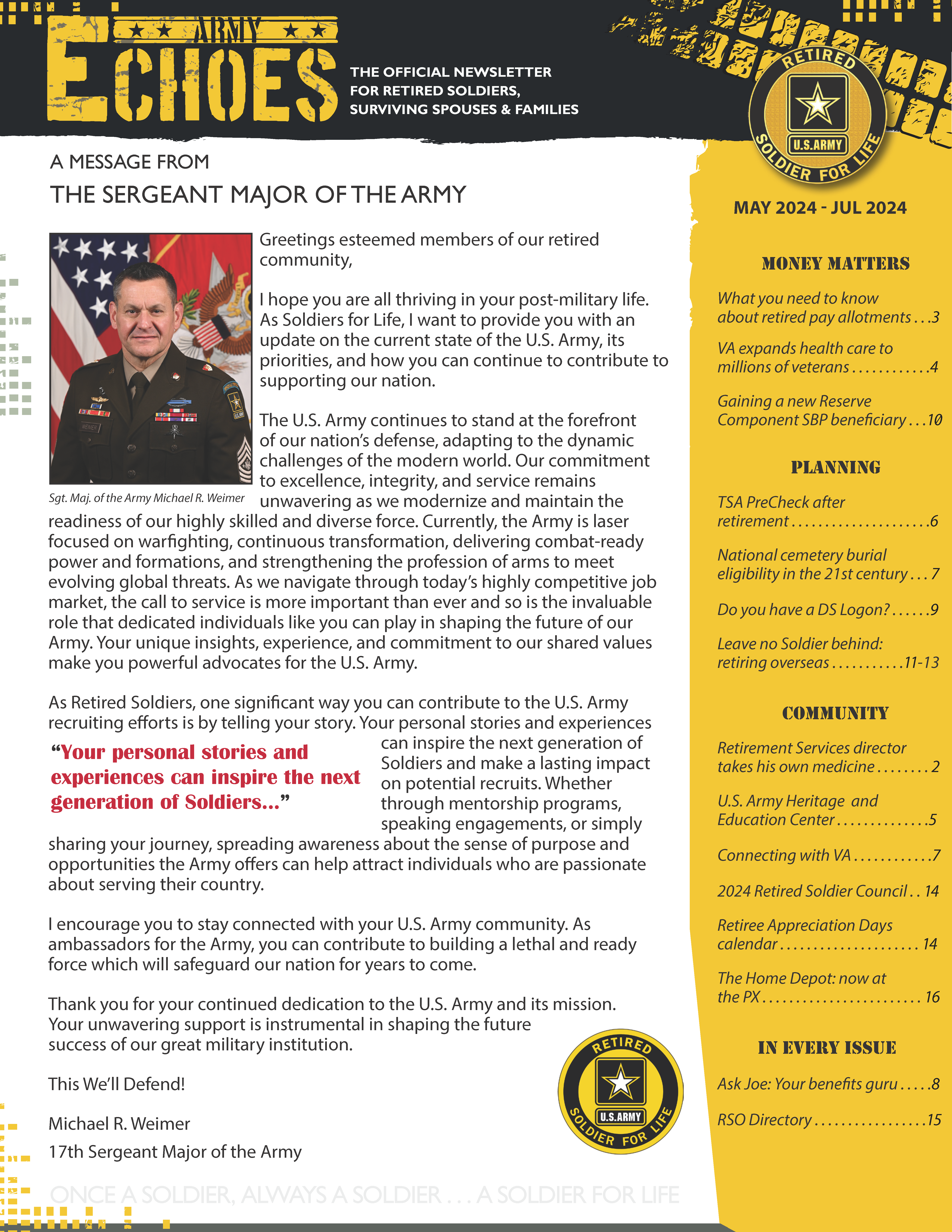 Army Echoes Newsletter