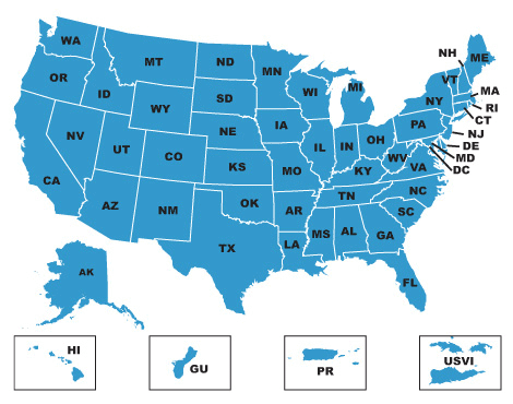 US National Guard State / Territory Benefits Map